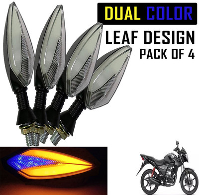 Shopland Front, Rear LED Indicator Light for Honda CB Twister(Amber, Blue)