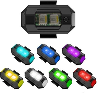 v2fashion Universal Anti-Collision Warning Safety Signal Strobe Blinking LED Indicator Light Motorbike LED for Yamaha (5 V, 5 W)(MT 15, Pack of 2)