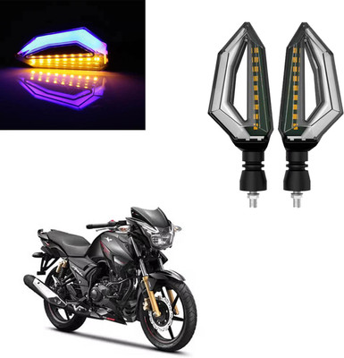 Vagary Front, Rear LED Indicator Light for TVS Apache RTR 180(Blue, Yellow)