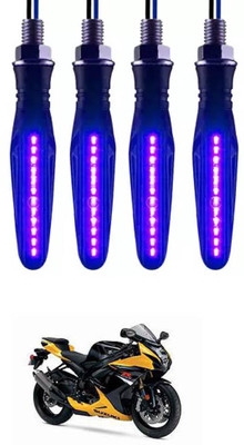E-Shoppe Front, Rear, Side LED Indicator Light for Suzuki GSX(Blue)