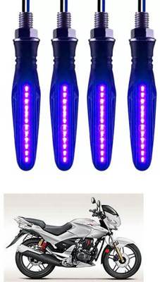 E-Shoppe Front, Rear, Side LED Indicator Light for Hero CBZ(Blue)