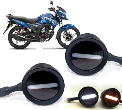 AUTO PEARL Front LED Indicator Light for Hero CB Shine(White, Yellow)