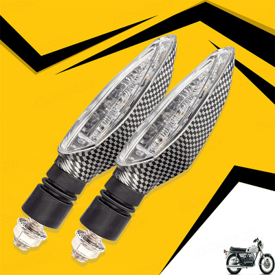 Generox Front, Rear LED Indicator Light for Universal For Bike RX 100(Amber)