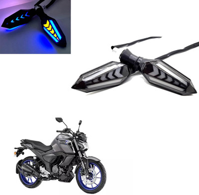 Vagary Front, Rear LED Indicator Light for Yamaha FZ S(Blue, Yellow)