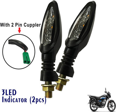 Generox Front, Rear LED Indicator Light for Honda Dream CD110(Yellow)