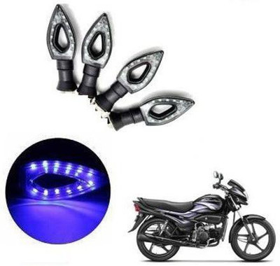 aksmit Front, Rear LED Indicator Light for Hero Super Splendor, Universal For Bike(Blue)