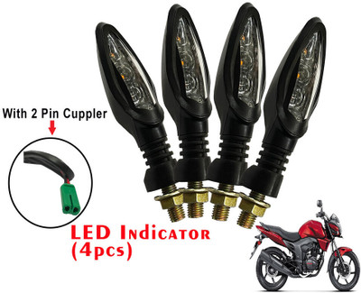 Generox Front, Rear LED Indicator Light for Honda CB Trigger(Yellow)