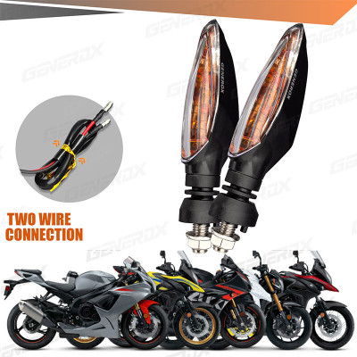 Generox Front, Rear LED Indicator Light for Suzuki Universal For Bike(Yellow)