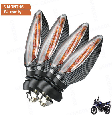 Generox Front, Rear LED Indicator Light for Bajaj Discover 150(Amber)