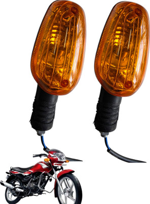 BIKEBLOOM Side, Rear, Front Halogen Indicator Light for TVS Star Sport(Yellow)