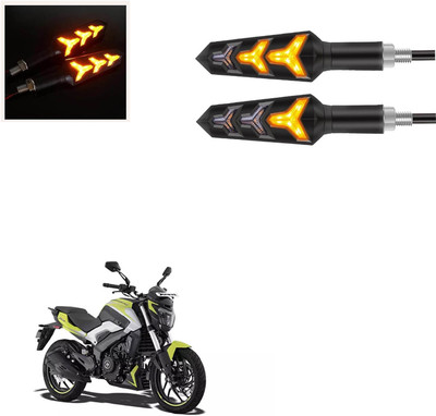 Vagary Front, Rear LED Indicator Light for Bajaj Dominar 250(Amber)