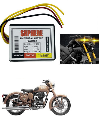 SRPHERE Front, Rear Flasher Indicator Light for Universal For Bike Universal For Bike(Multicolor)