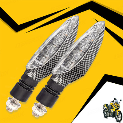 Generox Front, Rear LED Indicator Light for Bajaj Pulsar RS(Amber)