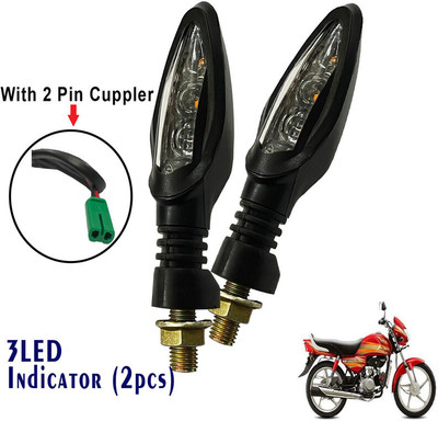 Generox Front, Rear LED Indicator Light for Hero HF-Deluxe(Yellow)