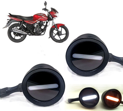 AUTO PEARL Front LED Indicator Light for Bajaj Discover 100 DTS-i(White, Yellow)
