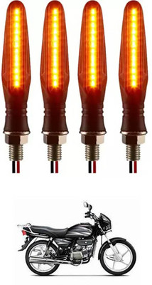 E-Shoppe Front, Rear, Side LED Indicator Light for Hero Splendor Plus(Yellow)