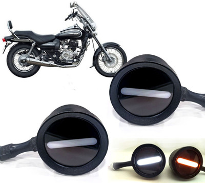 AUTO PEARL Front LED Indicator Light for Bajaj Avenger 220 DTS-i(White, Yellow)