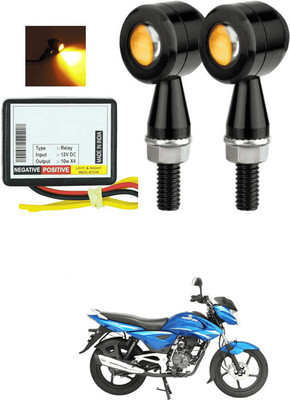 LOVMOTO Flasher 16 mode Aluminum Bullet Shape Turn Signal Indicator For Xc-d 125 Indicator Light Motorbike LED for Bajaj (12 V, 12 W)(Universal For Bike, Pack of 2)