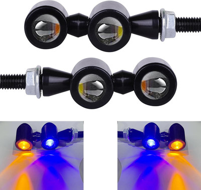 Deviant Buzz Front, Rear LED Indicator Light for Universal For Bike(Multicolor)