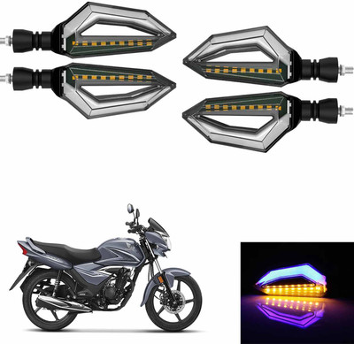 Vagary Front, Rear LED Indicator Light for Honda CB Shine(Blue, Yellow)