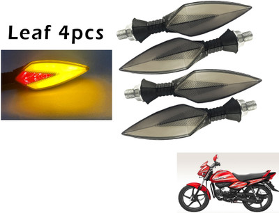 Generox Front, Rear LED Indicator Light for Hero Splendor NXG(Red, Yellow)