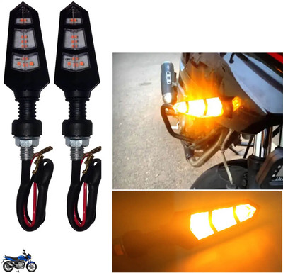 DvineAutoFashionZ Front, Rear LED Indicator Light for Bajaj DTS-i(Amber)