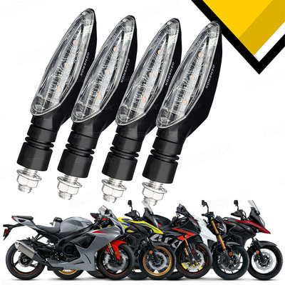Generox Front, Rear LED Indicator Light for Suzuki Universal For Bike(Yellow)