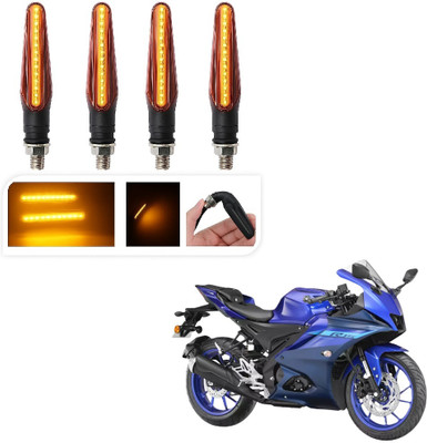 JMA TRADING Front, Rear LED Indicator Light for Yamaha Universal For Bike(Amber)
