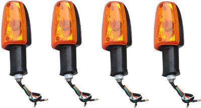 Vtrust Front, Rear Incandescent Indicator Light for Hero Passion Plus(Orange)