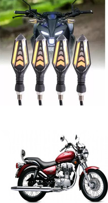 PRTEK Rear LED Indicator Light for Royal Enfield Electra Twin Spark(Blue)