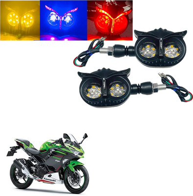 Vagary Front, Rear LED Indicator Light for Kawasaki Ninja 250(Blue, Yellow, Red)