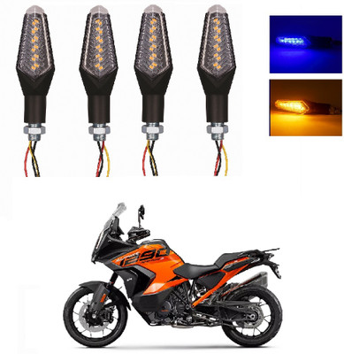 JMA TRADING Front, Rear LED Indicator Light for KTM Universal For Bike(Blue, Amber)