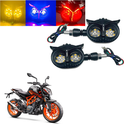 Vagary Front, Rear LED Indicator Light for KTM Duke 200(Blue, Yellow, Red)