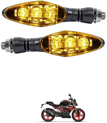 QUIRKY ZONE Front, Rear LED Indicator Light for Bajaj, Hero, Honda, TVS, Suzuki, Universal For Bike Universal For Bike(Yellow)