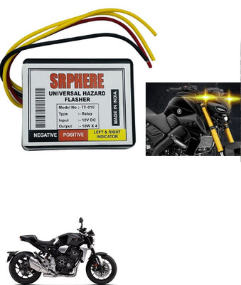 SRPHERE Front, Rear Flasher Indicator Light for Universal For Bike Universal For Bike(Multicolor)