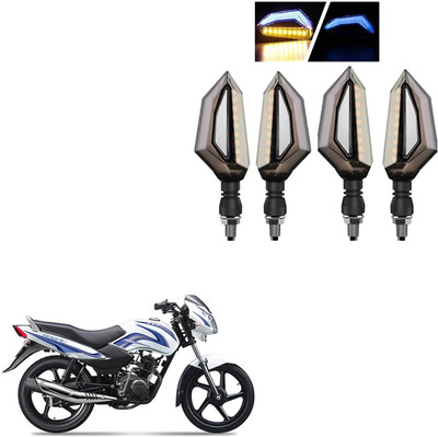 SHOWRIDE Front, Rear LED Indicator Light for TVS Star Sport(Blue, Yellow)