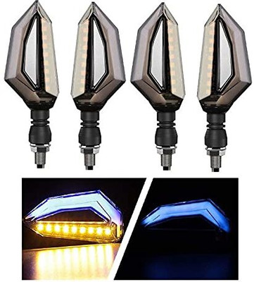 Philomena Side LED Indicator Light for Universal For Bike Universal For Bike(Yellow, Blue)