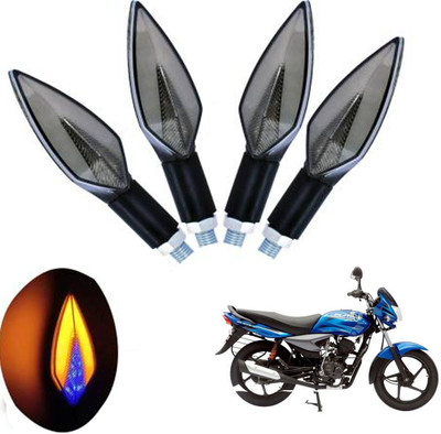 REPLEY Front, Rear LED Indicator Light for Bajaj Platina 125(Yellow, Blue)