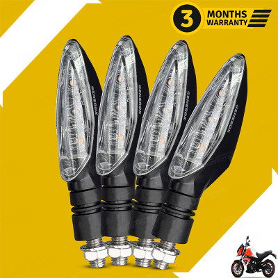 Generox Front, Rear, Side LED Indicator Light for Mahindra Mojo(Amber, Yellow)