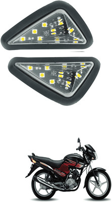LOVMOTO Universal LED Bike indicator Yellow Mount Smoked 9 LED Turn Signal Light AR183 Interior Light Motorbike LED (12 V, 12 W)(Universal For Bike, Pack of 1)