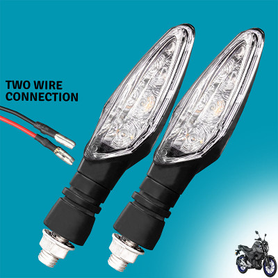 Shopland Front, Rear LED Indicator Light for Yamaha FZ S V3(Amber)