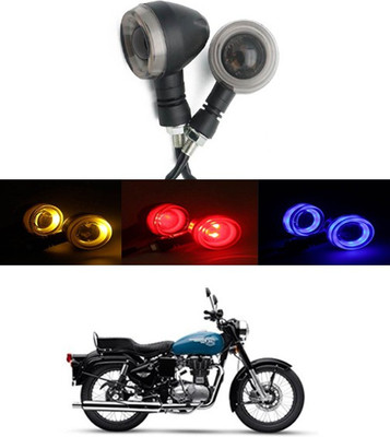 RKPSP Front, Rear LED Indicator Light for Royal Enfield Universal For Bike(Yellow, Red, Blue)