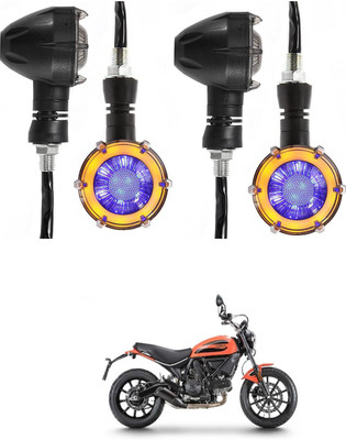 PRTEK Universal High Bright Front Rear Led Side Indicator Turn Signal V1299 Indicator Light Motorbike LED for Mahindra (12 V, 12 W)(Rodeo RZ, Pack of 4)