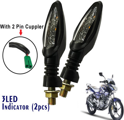 Generox Front, Rear LED Indicator Light for Bajaj Pulsar 135 LS(Yellow)
