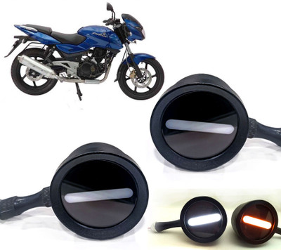 AUTO PEARL Front LED Indicator Light for Bajaj Pulsar 220 DTS-i(White, Yellow)