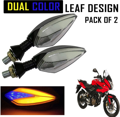 Shopland Front, Rear LED Indicator Light for Bajaj Pulsar 200 AS(Amber, Blue)
