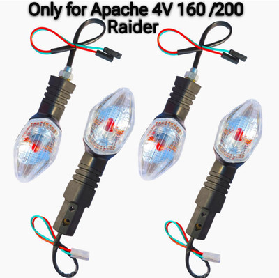 greygator Rear, Side Halogen Indicator Light for TVS Apache 4V 160 /200(Amber)
