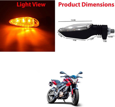 PRTEK Universal High Bright Front Rear Led Side Indicator Turn Signal V320 Indicator Light Motorbike LED for Bajaj (12 V, 12 W)(Pulsar 150 DTS-i, Pack of 4)