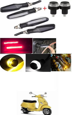 E-Shoppe Front, Rear, Side LED Indicator Light for Piaggio Vespa LX(Yellow, Blue)