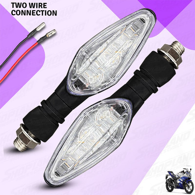 Shopland Front, Rear LED Indicator Light for Yamaha YZF R15 S(Yellow)